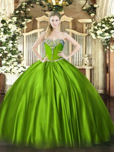 Romantic Quinceanera Gowns Military Ball and Sweet 16 and Quinceanera with Beading Sweetheart Sleeveless Lace Up