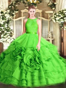 Sleeveless Lace Floor Length Sweet 16 Dresses