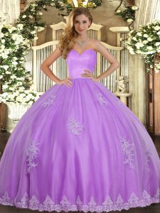 Sleeveless Lace Up Floor Length Beading and Appliques Sweet 16 Dress