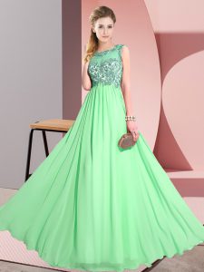 Dazzling Sleeveless Beading and Appliques Backless Dama Dress for Quinceanera