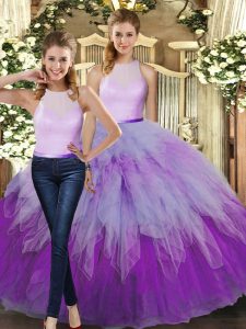 Sleeveless Ruffles Backless Quinceanera Gown