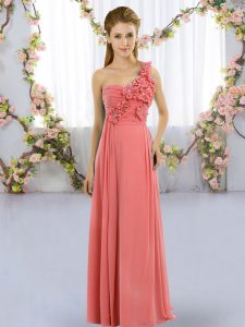 Lovely Sleeveless Hand Made Flower Lace Up Quinceanera Court Dresses