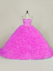 New Arrival Lilac Ball Gowns Beading and Ruffles 15 Quinceanera Dress Lace Up Organza Sleeveless