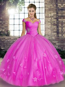 Fancy Floor Length Ball Gowns Sleeveless Lilac Sweet 16 Quinceanera Dress Lace Up