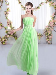 Strapless Neckline Beading Quinceanera Court Dresses Sleeveless Lace Up