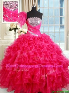 Fantastic Sleeveless Sequins Lace Up 15 Quinceanera Dress