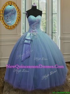 Glamorous Floor Length Purple Sweet 16 Quinceanera Dress Tulle and Sequined Sleeveless Spring and Summer and Fall and Winter Beading and Ruching