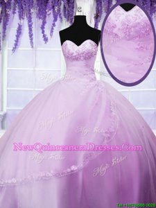 Discount Sleeveless Appliques Lace Up Quinceanera Gown