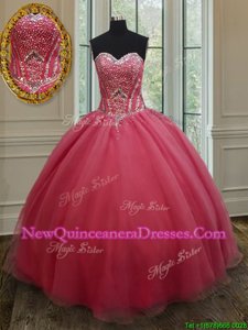 Stunning Sweetheart Sleeveless Organza Quinceanera Dress Beading and Ruching Lace Up