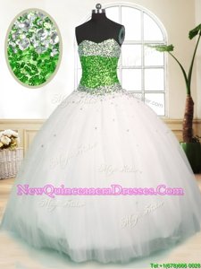Charming Sleeveless Zipper Floor Length Beading 15th Birthday Dress