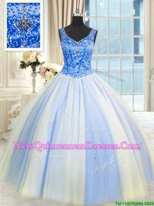 Fashion Sleeveless Beading and Sequins Lace Up Sweet 16 Quinceanera Dress