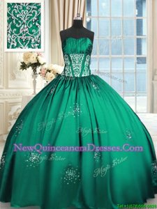 Luxury Sleeveless Beading and Appliques and Ruching Lace Up Sweet 16 Dress