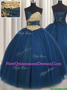 Luxurious Teal Sweetheart Neckline Beading and Ruching and Belt 15 Quinceanera Dress Sleeveless Lace Up