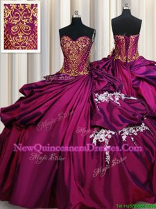 Sexy Sleeveless Lace Up Floor Length Beading and Appliques and Pick Ups Ball Gown Prom Dress