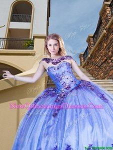 Fantastic Scoop Floor Length Ball Gowns Long Sleeves Blue Vestidos de Quinceanera Lace Up