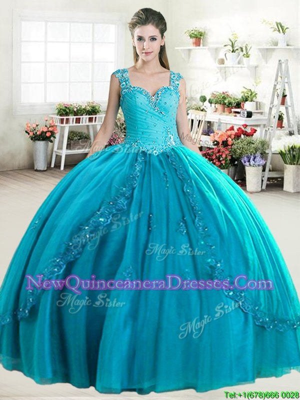 Cheap Sweetheart Sleeveless Tulle Sweet 16 Quinceanera Dress Beading Zipper